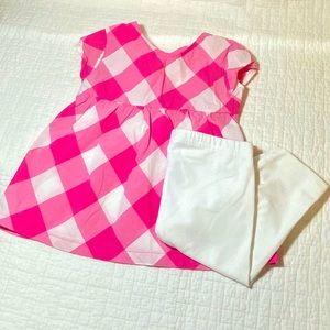 Carters 2pc set Pink Plaid Tunic and Capris 24M